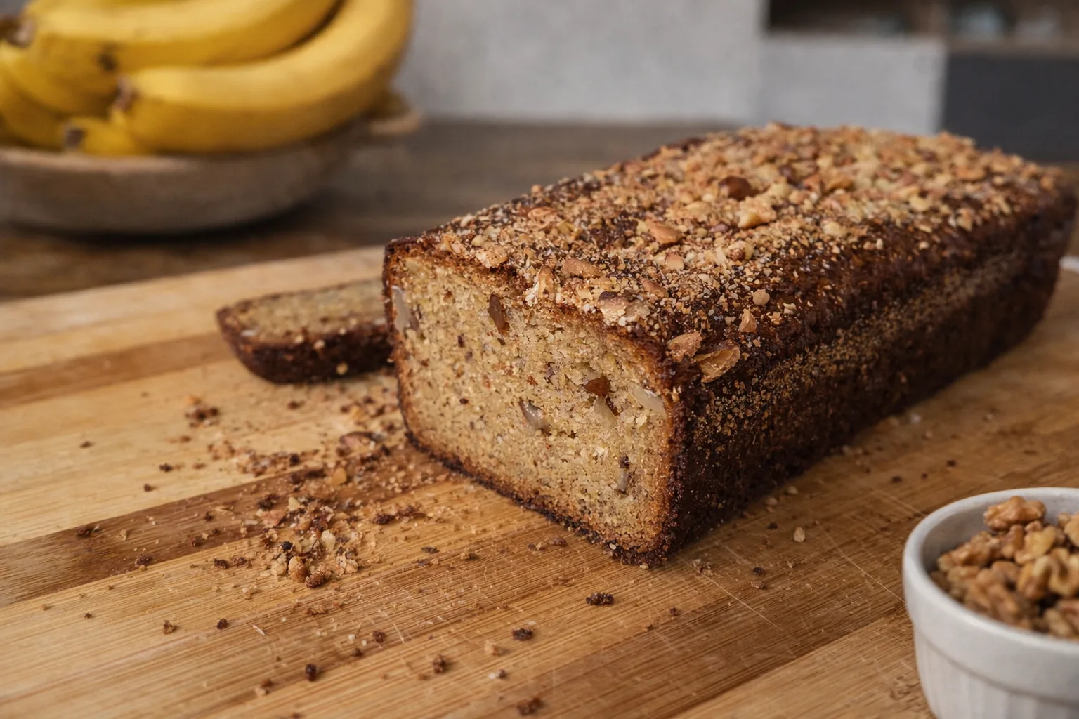 Banana Walnut Millet Cake